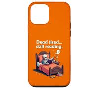 Dead Tired Still Reading Skeleton Humor Coque pour iPhone 12 Mini