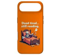 Dead Tired Still Reading Skeleton Humor Coque pour iPhone Air