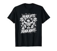 Deadlifts & Deadlights Spooky Halloween Fitness Funny T-Shirt