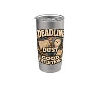 Deadline Dust And Good Intentions Humour bureau Gobelet isotherme en acier inoxydable double paroi