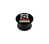Deadline Powered Human Cafe et Stress Drole PopSockets PopGrip Adhésif