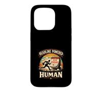 Deadline Powered Human Retro Vintage Coque pour iPhone 15 Pro