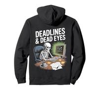 Deadlines & Dead Eyes Squelette Coding Halloween Sweat à Capuche