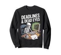 Deadlines & Dead Eyes Squelette Coding Halloween Sweatshirt
