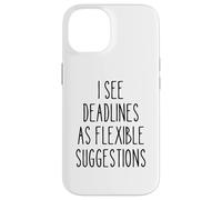 Deadlines Flexible Funny Project Manager Humour Secret Santa Coque pour iPhone 14