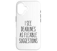 Deadlines Flexible Funny Project Manager Humour Secret Santa Coque pour iPhone 16