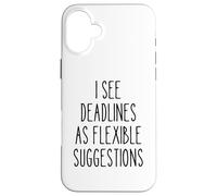 Deadlines Flexible Funny Project Manager Humour Secret Santa Coque pour iPhone 16 Plus