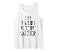 Deadlines Flexible Funny Project Manager Humour Secret Santa Débardeur