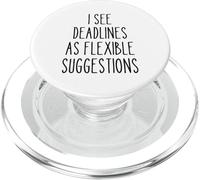 Deadlines Flexible Funny Project Manager Humour Secret Santa PopSockets PopGrip pour MagSafe