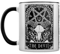 Deadly Tarot Tasse - Devil, Lovers & Death Intérieur de Couleur Noire Blanc