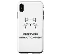 Deadpan Cat Meme Observer sans commentaire Humour Sarcastique Coque pour iPhone XS Max