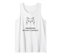 Deadpan Cat Meme Observer sans commentaire Humour Sarcastique Débardeur