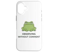 Deadpan Frog Meme Observer sans commentaire Humour Sarcastique Coque pour iPhone 16 Plus
