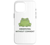 Deadpan Frog Meme Observer sans commentaire Humour Sarcastique Coque pour iPhone 16 Pro Max