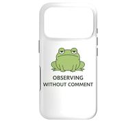 Deadpan Frog Meme Observer sans commentaire Humour Sarcastique Coque pour iPhone 17 Pro