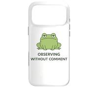 Deadpan Frog Meme Observer sans commentaire Humour Sarcastique Coque pour iPhone 17 Pro Max