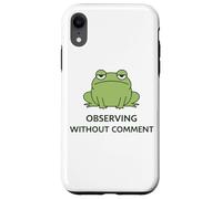 Deadpan Frog Meme Observer sans commentaire Humour Sarcastique Coque pour iPhone XR