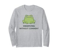Deadpan Frog Meme Observer sans commentaire Humour Sarcastique Manche Longue