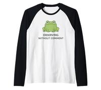 Deadpan Frog Meme Observer sans commentaire Humour Sarcastique Manche Raglan