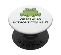 Deadpan Frog Meme Observer sans commentaire Humour Sarcastique PopSockets PopGrip Adhésif