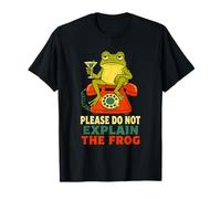 Deadpan Please Do Not Explain The Frog Téléphone rétro T-Shirt