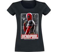 Deadpool 3 - I Like Me Femme T-Shirt Manches Courtes Noir M 100% Coton Regular/Coupe Standard