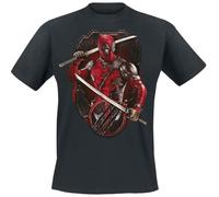 Deadpool 3 Wolverine - Ready to Fight Homme T-Shirt Manches Courtes Noir L
