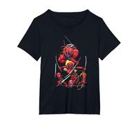 Deadpool Family Group Swords T-Shirt, Femme Grandes Tailles, Noir, 5X