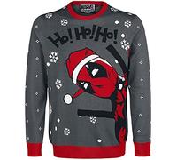 Deadpool Ho! Ho! Ho! Homme Pull de Noël Gris/Rouge S