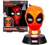 Deadpool Lampe icône 3D Officiellement licencié, Lumière de bureau, Salle de jeux ou chambre, Cadeau pour fans de Marvel