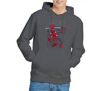Deadpool Sweat-Shirt à Capuche Unisexe Marvel Deadpool Sword, Charcoal, L