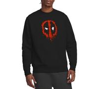 Deadpool Sweat-Shirt Unisexe avec Logo Marvel Paint, Noir, S
