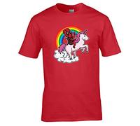 Deadpool T-shirt arc-en-ciel avec motif de licorne, Rouge, 4XL