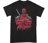 Deadpool - T-shirt Homme/Femme Unie BI129 (L) (Noir/Rouge)