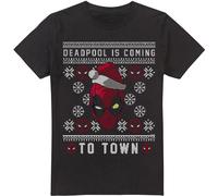 Deadpool - T-shirt pour homme "Coming To Town" TV3545 (3XL) (Noir)