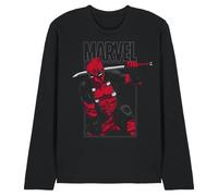 Deadpool T-Shirt Unisexe à Manches Longues Marvel Sword, Noir, S