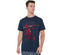 Deadpool T-Shirt Unisexe Flash Icon, Bleu Marine, XXL
