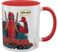 Deadpool - Tasse à café "2 Thumbs" PM2370 (Taille unique) (Rouge/Blanc)