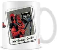 Deadpool - Tasse à café "Birthday Selfie" PM5057 (Taille unique) (Blanc/Rouge)