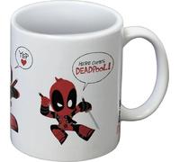 Deadpool - Tasse à café "Here Comes Deadpool" PM10603 (Taille unique) (Blanc/Rouge/Noir)