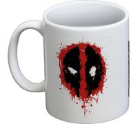 Deadpool - Tasse à café, logo éclaboussure PM10607 (taille unique) (Blanc/Rouge/Noir)
