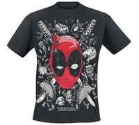 Deadpool Weird World Homme T-Shirt Manches Courtes Noir 100% Coton Regular/Coupe Standard
