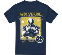 Deadpool & Wolverine - T-shirt "Holy Snikt" pour homme TV5229 (XXL) (Bleu marine)