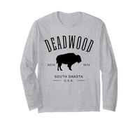 Deadwood Souvenir Motif USA Bison Dakota du Sud Manche Longue