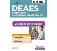DEAES - 70 Fiches de révisions Diplôme d'État d'accompagnant éducatif et social - 2024-2025 - Danièle Lenepveu - Vuibert - broché - Scolaire / Universitaire