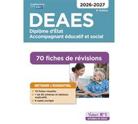 DEAES - 70 Fiches de révisions Diplôme d'État d'accompagnant éducatif et social - 2026-2027 - Danièle Lenepveu - Vuibert - broché - Scolaire / Universitaire