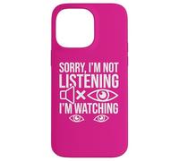 Deaf Awareness Sorry Not Listening ASL Sign Language Humour Coque pour iPhone 14 Pro Max