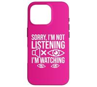 Deaf Awareness Sorry Not Listening ASL Sign Language Humour Coque pour iPhone 16 Pro