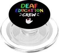 Deaf Education Crew ASL Enseignant en Langue des Signes PopSockets PopGrip pour MagSafe