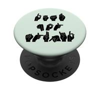 Deaf Not Stupid Funny ASL Meme en langage des Signes américain PopSockets PopGrip Adhésif